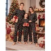 Ekouaer Matching Family Sets Christmas Pajamas Set Xmas PJS Sleepwear(Christmas Hat – Black)