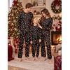 Ekouaer Matching Family Sets Christmas Pajamas Set Xmas PJS Sleepwear(Christmas Hat – Black)