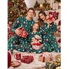 Ekouaer Matching Family Sets Christmas Pajamas Set Xmas PJS Sleepwear(Christmas Holiday Print – Green)