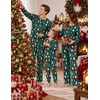Ekouaer Matching Family Sets Christmas Pajamas Set Xmas PJS Sleepwear(Christmas Holiday Print – Green)