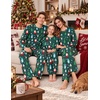 Ekouaer Matching Family Sets Christmas Pajamas Set Xmas PJS Sleepwear(Christmas Holiday Print – Green)