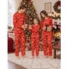 Ekouaer Matching Family Sets Christmas Pajamas Set Xmas PJS Sleepwear(Christmas Ho-red)