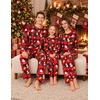 Ekouaer Matching Family Sets Christmas Pajamas Set Xmas PJS Sleepwear(Christmas Plaid-santa Claus&gifts)