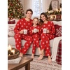 Ekouaer Matching Family Sets Christmas Pajamas Set Xmas PJS Sleepwear(Christmas Snowflake – Red)