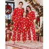 Ekouaer Matching Family Sets Christmas Pajamas Set Xmas PJS Sleepwear(Christmas Snowman – Red)