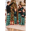 Ekouaer Matching Family Sets Christmas Pajamas Set Xmas PJS Sleepwear(Christmas Tartan Plaid Pattern – Green&navy Blue)