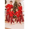 Ekouaer Matching Family Sets Christmas Pajamas Set Xmas PJS Sleepwear(Christmas Tartan Plaid Pattern- Red&black)