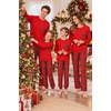 Ekouaer Matching Family Sets Christmas Pajamas Set Xmas PJS Sleepwear(Christmas Tartan Plaid Pattern- Red&black)