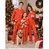 Ekouaer Matching Family Sets Christmas Pajamas Set Xmas PJS Sleepwear(Christmas Tree – Red)