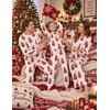 Ekouaer Matching Family Sets Christmas Pajamas Set Xmas PJS Sleepwear(Christmas Tree Print – Pink)