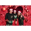 Ekouaer Matching Family Sets Christmas Pajamas Set Xmas PJS Sleepwear(Christmas-black)