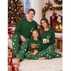 Ekouaer Matching Family Sets Christmas Pajamas Set Xmas PJS Sleepwear(Santa Claus – Green)
