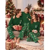 Ekouaer Matching Family Sets Christmas Pajamas Set Xmas PJS Sleepwear(Santa Claus – Green)