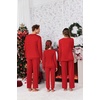 Ekouaer Matching Family Sets Christmas Pajamas Set Xmas PJS Sleepwear(Wine Red)