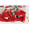 Ekouaer Matching Family Sets Christmas Pajamas Set Xmas PJS Sleepwear(Wine Red)