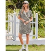 Ekouaer Nightgowns for Women Bamboo Viscose Night Gown Soft Sleep Shirt(Brown Leopard Print)