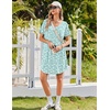 Ekouaer Nightgowns for Women Bamboo Viscose Night Gown Soft Sleep Shirt(Green Floral)