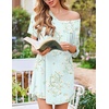 Ekouaer Nightgowns for Women Bamboo Viscose Night Gown Soft Sleep Shirt(Green Flowers)