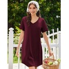Ekouaer Nightgowns for Women Bamboo Viscose Night Gown Soft Sleep Shirt(Red)
