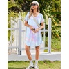Ekouaer Nightgowns for Women Bamboo Viscose Night Gown Soft Sleep Shirt(Tie-dye)