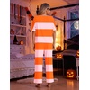 Ekouaer Pajama Sets for Women 2 Piece Short Sleeve Top Straight Pants Pjs(Orange Pink Stripes)
