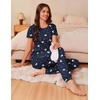 Ekouaer Pajamas for Womens Set Soft 2 Piece Loungewear with Jogger Pants(Butterfly)