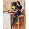 Ekouaer Pajamas for Womens Set Soft 2 Piece Loungewear with Jogger Pants(Butterfly)