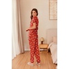 Ekouaer Pajamas for Womens Set Soft 2 Piece Loungewear with Jogger Pants(Elk)