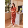 Ekouaer Pajamas for Womens Set Soft 2 Piece Loungewear with Jogger Pants(Elk)