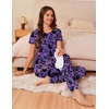 Ekouaer Pajamas for Womens Set Soft 2 Piece Loungewear with Jogger Pants(Halloween Cat)