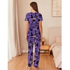 Ekouaer Pajamas for Womens Set Soft 2 Piece Loungewear with Jogger Pants(Halloween Cat)