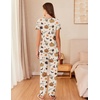 Ekouaer Pajamas for Womens Set Soft 2 Piece Loungewear with Jogger Pants(Orange)