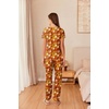 Ekouaer Pajamas for Womens Set Soft 2 Piece Loungewear with Jogger Pants(Orange Halloween Pattern)