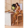Ekouaer Pajamas for Womens Set Soft 2 Piece Loungewear with Jogger Pants(Orange Halloween Pattern)