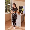 Ekouaer Pajamas for Womens Set Soft 2 Piece Loungewear with Jogger Pants(Snowman)