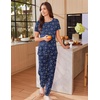 Ekouaer Pajamas for Womens Set Soft 2 Piece Loungewear with Jogger Pants(Sun Moon Stars)