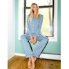 Ekouaer Women’s Pajama Sets Button Down Long Sleeve Top & Pants Sleep sets(Blue Floral)