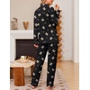 Ekouaer Women’s Pajama Sets Button Down Long Sleeve Top & Pants Sleep sets(Bows Black)