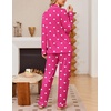 Ekouaer Women’s Pajama Sets Button Down Long Sleeve Top & Pants Sleep sets(Heart Pink)