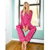 Ekouaer Women’s Pajama Sets Button Down Long Sleeve Top & Pants Sleep sets(Heart Pink)