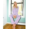 Ekouaer Women’s Pajama Sets Button Down Long Sleeve Top & Pants Sleep sets(Lavender Plaid)