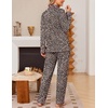 Ekouaer Women’s Pajama Sets Button Down Long Sleeve Top & Pants Sleep sets(Leopard)
