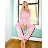 Ekouaer Women’s Pajama Sets Button Down Long Sleeve Top & Pants Sleep sets(Pink Bow Plaid)