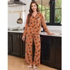 Ekouaer Women’s Pajama Sets Soft Long Sleeve Pjs Cute Button Down Sleepwear(Halloween Bow)