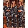 Ekouaer Women’s Pajama Sets Soft Long Sleeve Pjs Cute Button Down Sleepwear(Halloween Cute)