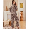 Ekouaer Women’s Pajama Sets Soft Long Sleeve Pjs Cute Button Down Sleepwear(Leopard)