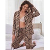 Ekouaer Women’s Pajama Sets Soft Long Sleeve Pjs Cute Button Down Sleepwear(Leopard)