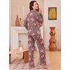 Ekouaer Women’s Pajama Sets Soft Long Sleeve Pjs Cute Button Down Sleepwear(Leopard Bow)