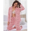 Ekouaer Women’s Pajama Sets Soft Long Sleeve Pjs Cute Button Down Sleepwear(Leopard Light Pink)