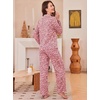 Ekouaer Women’s Pajama Sets Soft Long Sleeve Pjs Cute Button Down Sleepwear(Leopard Light Pink)